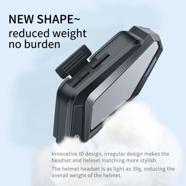 Intercom GR de Moto Design sobre Bluetooth - Étanche, Réduction de Bruit, Appels Mains Libres & Musique