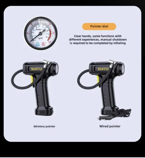 Pistolet Gonfleur avec fil et affichage aiguille