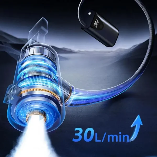 Pompe à Air Portable pour Pneus de Voiture - Haute Précision, Polyvalente avec Écran Numérique