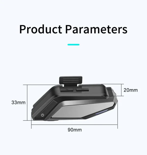 Intercom GR de Moto Design sobre Bluetooth - Étanche, Réduction de Bruit, Appels Mains Libres & Musique