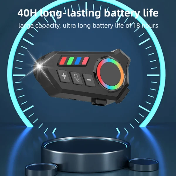 kf-Sbb2f96e3ad2b4d25981b6849b554475e6 Intercom A40 Style et visibilité améliorés en Bluetooth – Étanche, Réduction de Bruit, 40h d'Autonomie Lumières RVB