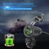 Chargeur USB Moto Étanche pour Guidon — Double Port Charge Rapide, Voltmètre Intégré, Waterproof