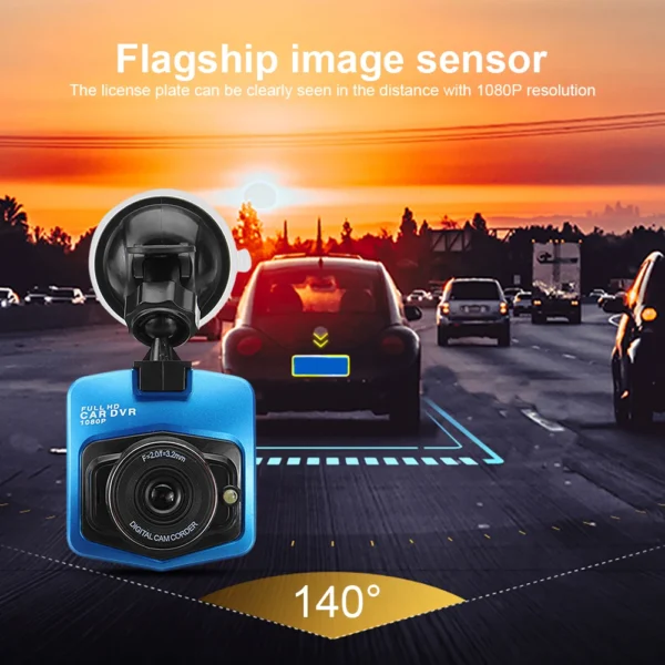 Dashcam Moto & Voiture Full HD 1080P — Vision Nocturne, Écran LCD 2.4", Détection de Mouvement