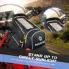 Sacoche réservoir moto magnétique - 6 aimants et 5 sangles