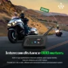 Intercom Bluetooth Moto EJEAS V6 PRO+ — Portée 1000m, jusqu'à 6 Motards, Étanche IP67