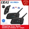 Intercom Bluetooth Moto EJEAS V6 PRO+ — Portée 1000m, jusqu'à 6 Motards, Étanche IP67