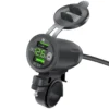 Chargeur USB Moto Étanche pour Guidon — Double Port Charge Rapide, Voltmètre Intégré, Waterproof