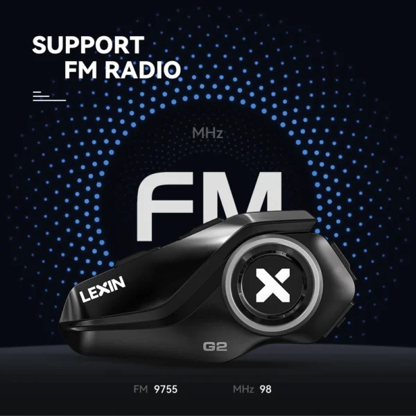Intercom moto Bluetooth Lexin G2P avec radio FM