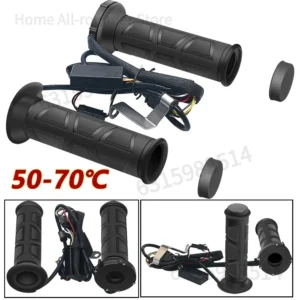 Poignées Chauffantes Moto 22mm 12V — 3 Niveaux de Chaleur, Universelles Guidon