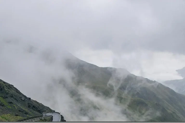 Route de campagne verdoyante dans la brume matinale, roadbook moto Île-de-France GearMoto